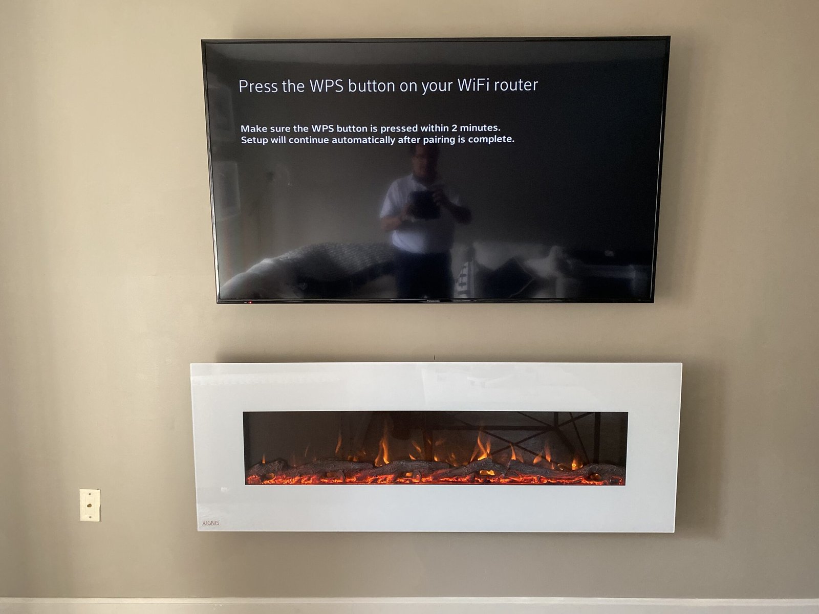 Wall mounted TV installation in Tampa Bay